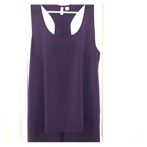 Purple silk tank